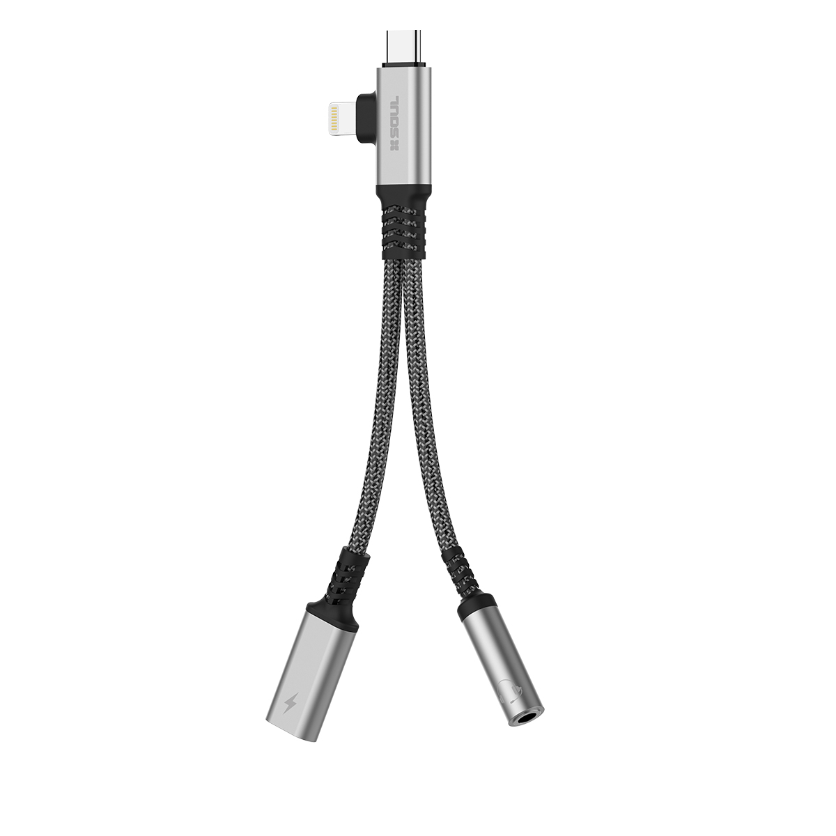Adaptador Tipo C + Lightning / Audio+Carga - Soul